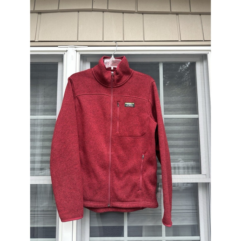 LL Bean Mens Sweater Fleece Jacket Full Zip Warm Outdoor Layer Small
